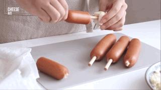 在家做韩国芝士热狗,关于热狗好吃的小零食