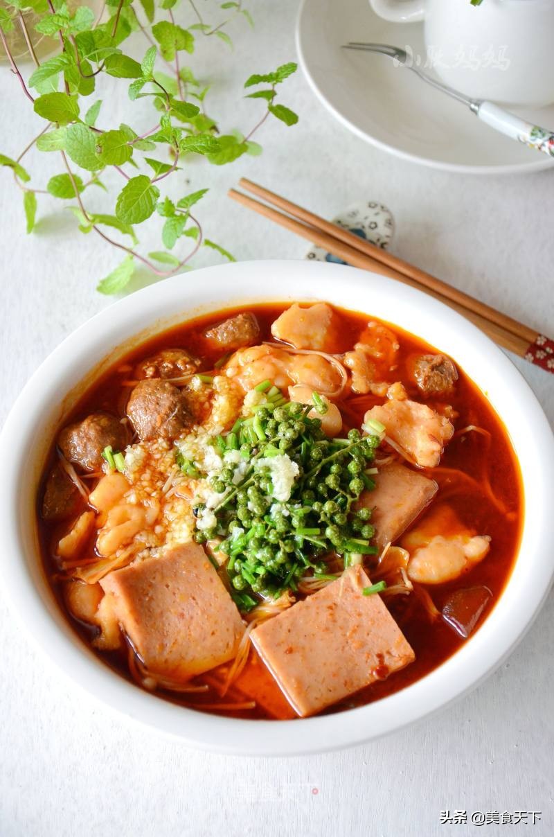 开胃番茄虾滑的做法,开胃魔芋贡菜素虾滑