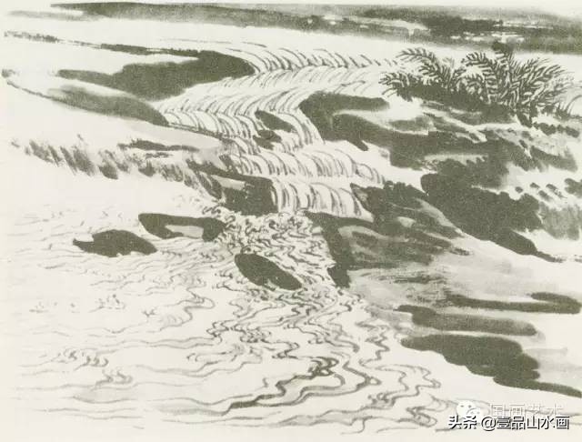 陆俨少画水视频,陆俨少画水