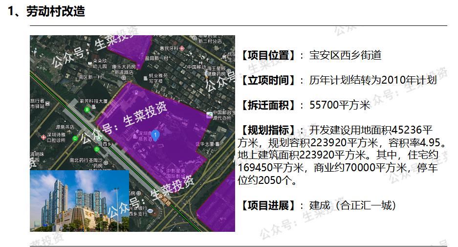 合正集团龙岗桥背旧改,合正旧改项目