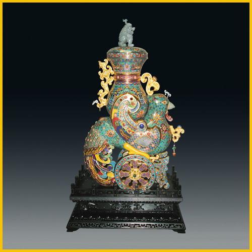 珐琅彩顶级艺术作品,古法银珐琅彩