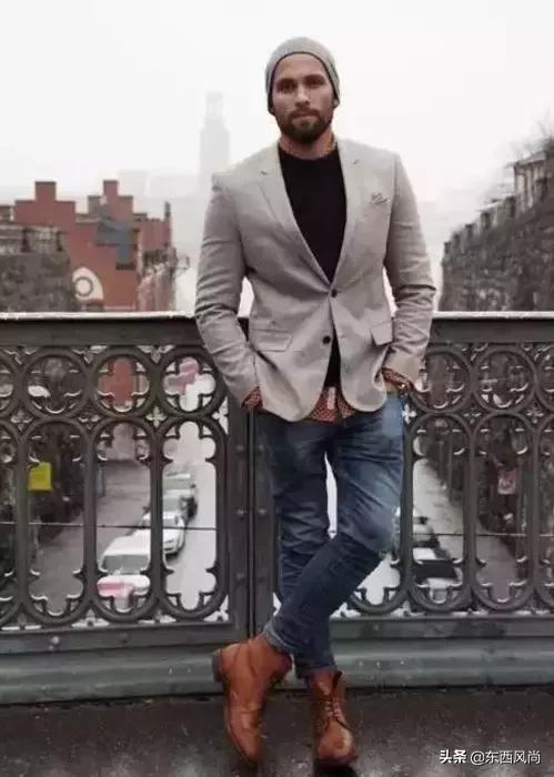 比较时尚比较酷的西装穿搭法,男装穿搭博主型男西装