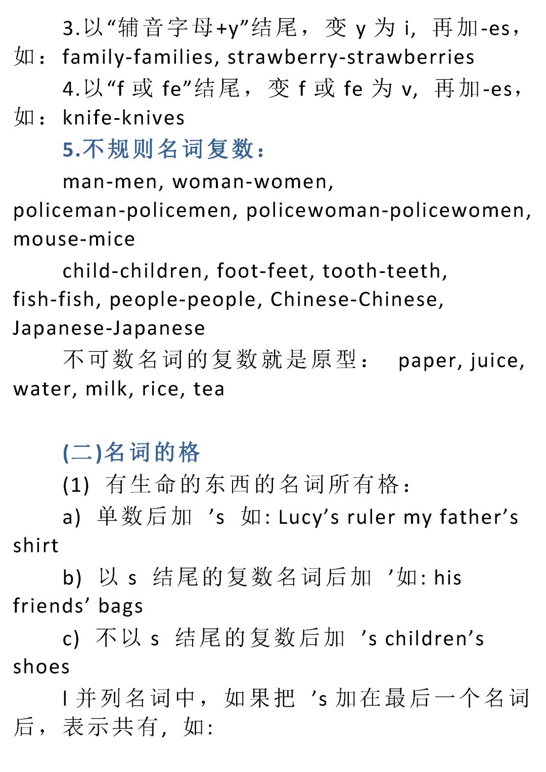 小学1-6年级英语知识大全最全整理,小学英语必背基础知识最全整理