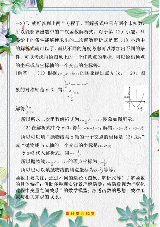 二次函数知识点归纳及相关典型题,二次函数知识点讲解全集动画