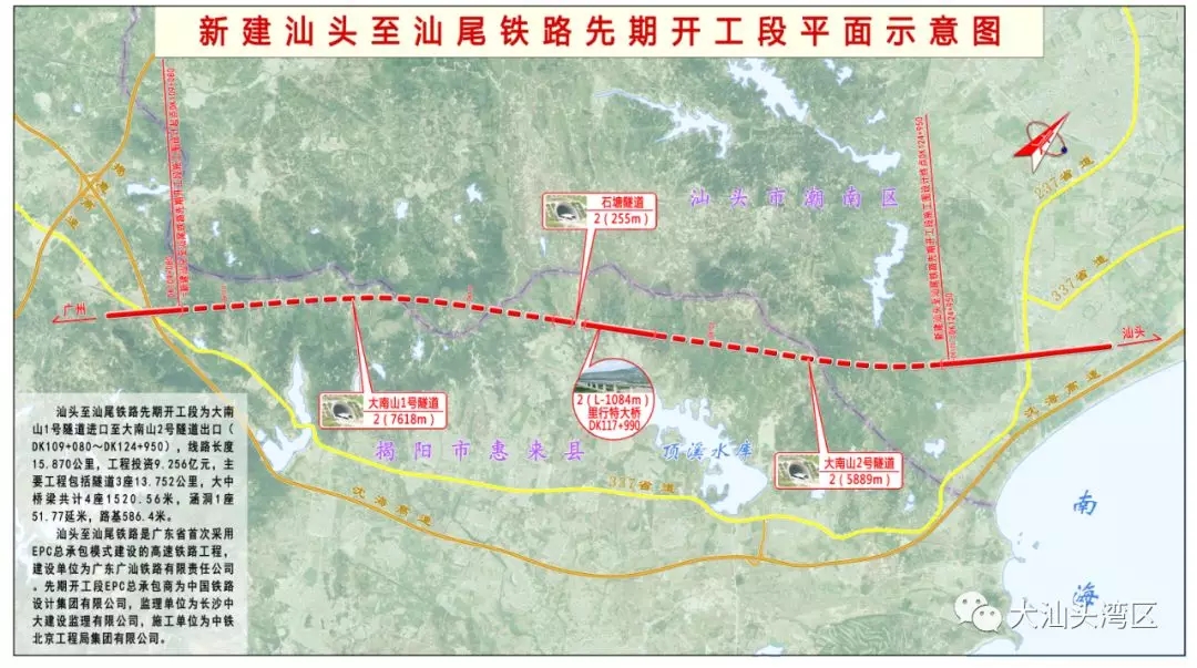 汕汕铁路汕头段规划线路图,汕汕铁路汕头南站规划