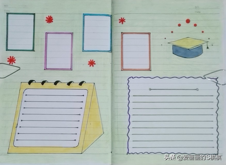 50张万能手抄报模板合集,我的寒假生活手抄报简易版2022