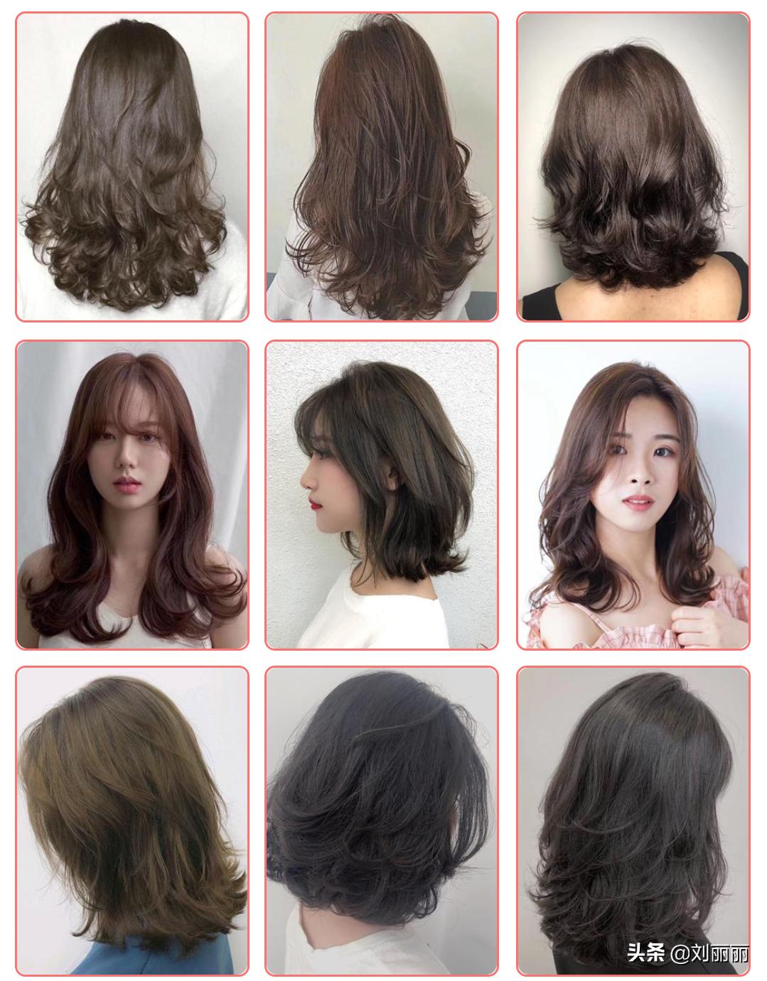 适合烫染洋气的发型,中长发大脸女生适合的烫染发型