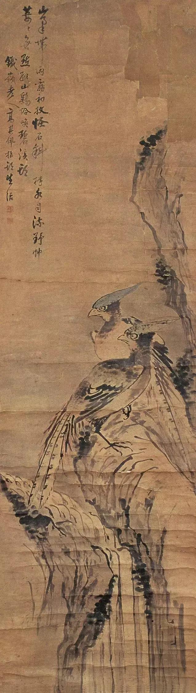 这组花鸟画作品着实让人眼前一亮,这水墨花鸟画太养眼了