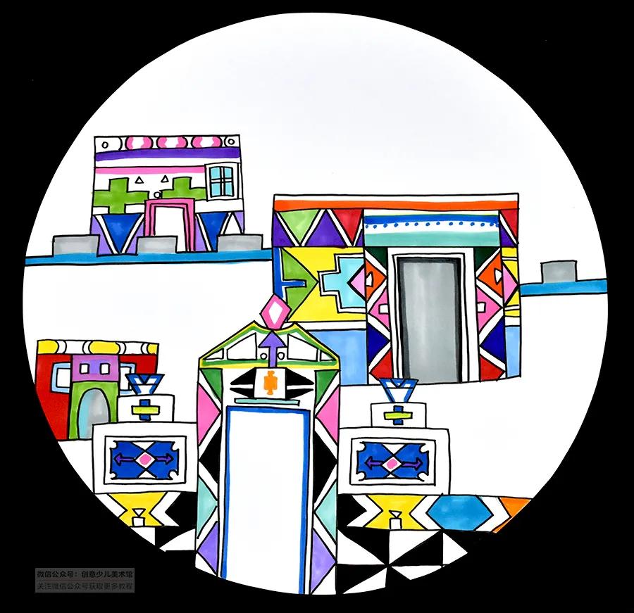 环球之旅创意画,环球之旅儿童画