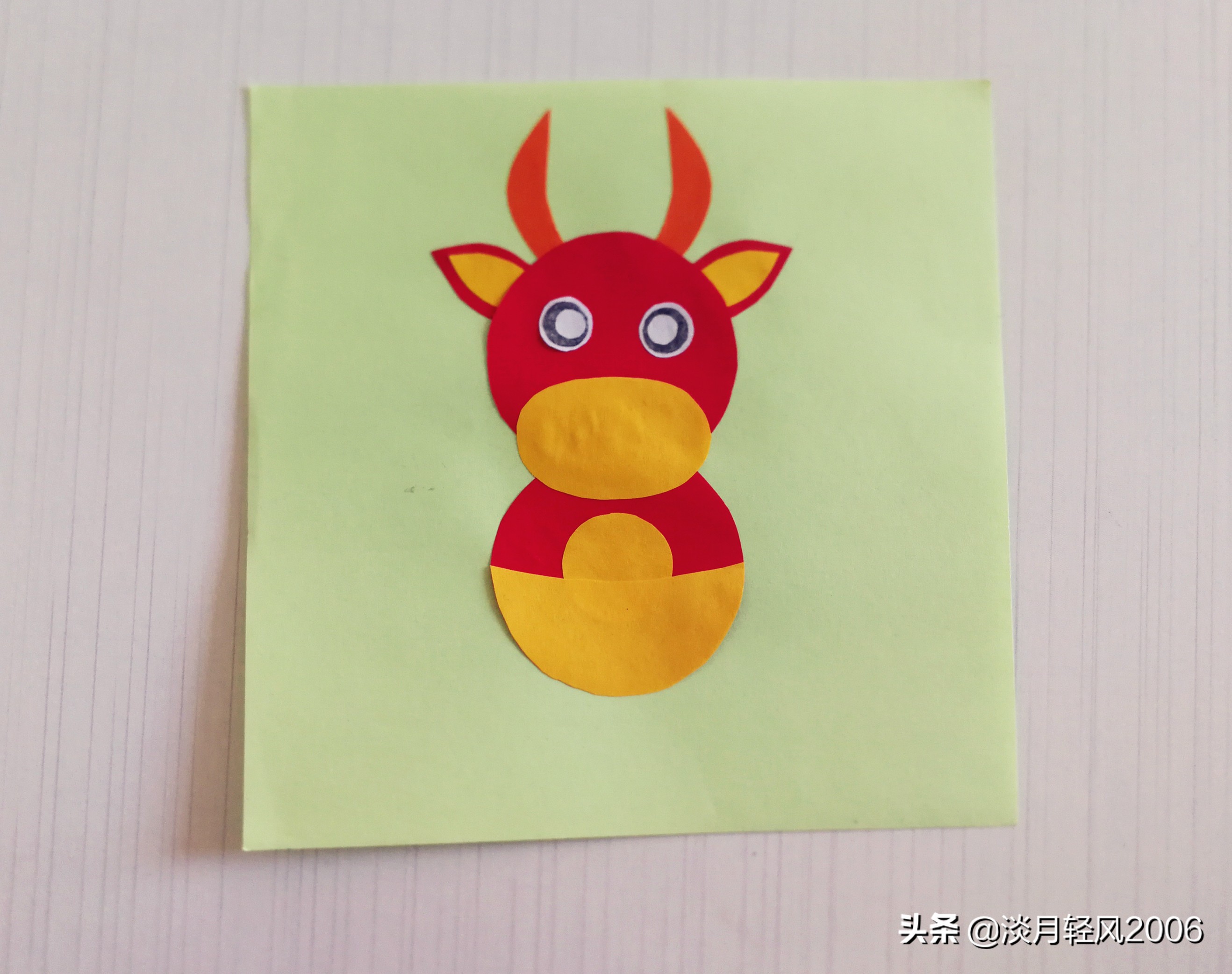 新年贺卡手工2021牛年,2021年牛年贺卡