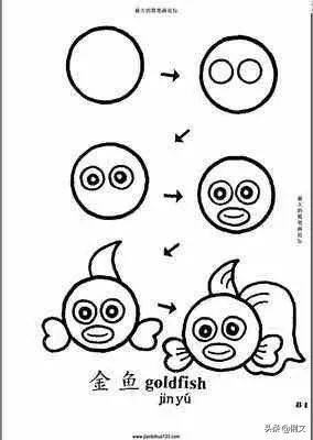 画森林里的小动物和森林的简笔画,数字简笔画1到10创意画小动物