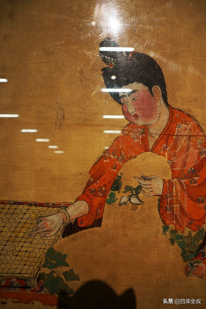 汉代彩绘俑一级文物图片高清,古代文物绘画线描三彩俑