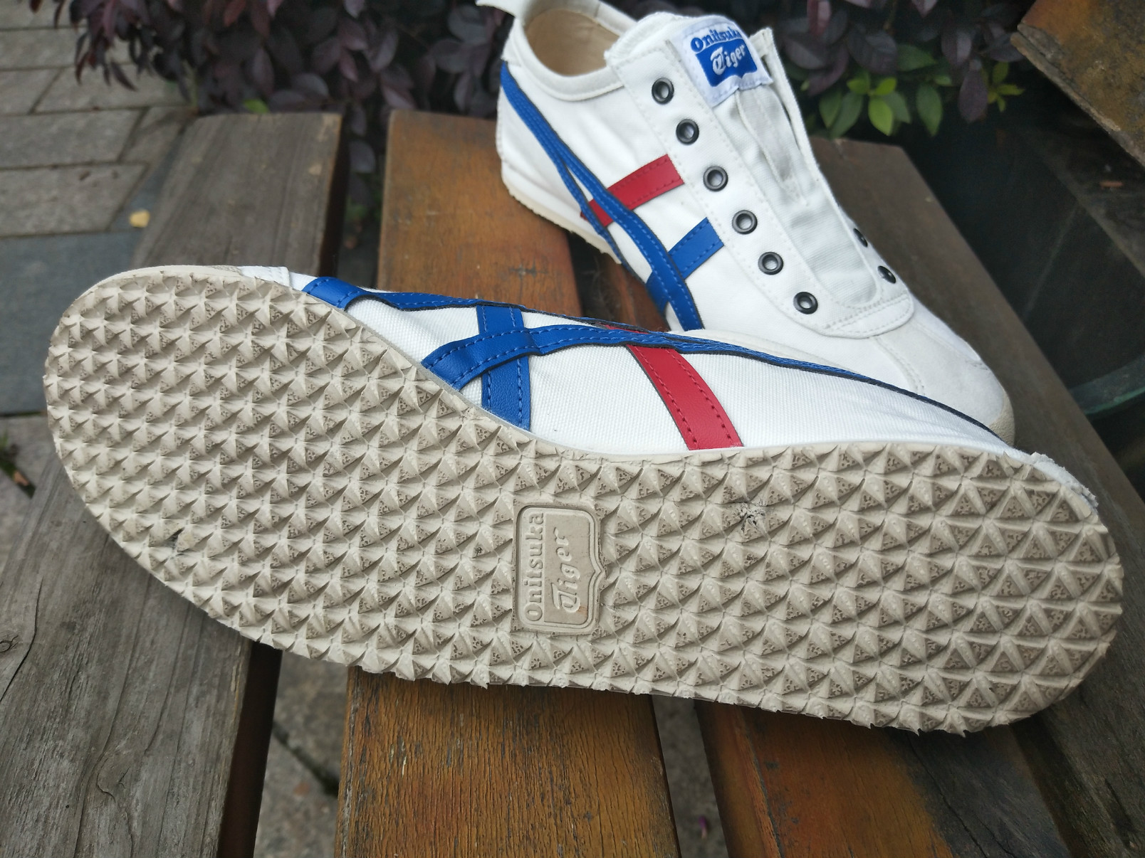 鬼冢虎懒人鞋怎么穿鞋带,鬼冢虎懒人鞋有皮面吗