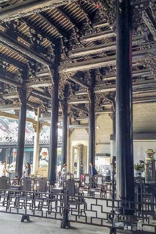 陈家祠的木雕作品,陈家祠天官赐福木雕摆件