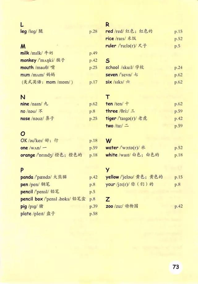 pep三年级英语上册单词默写表打印,pep三年级英语上册recycle1