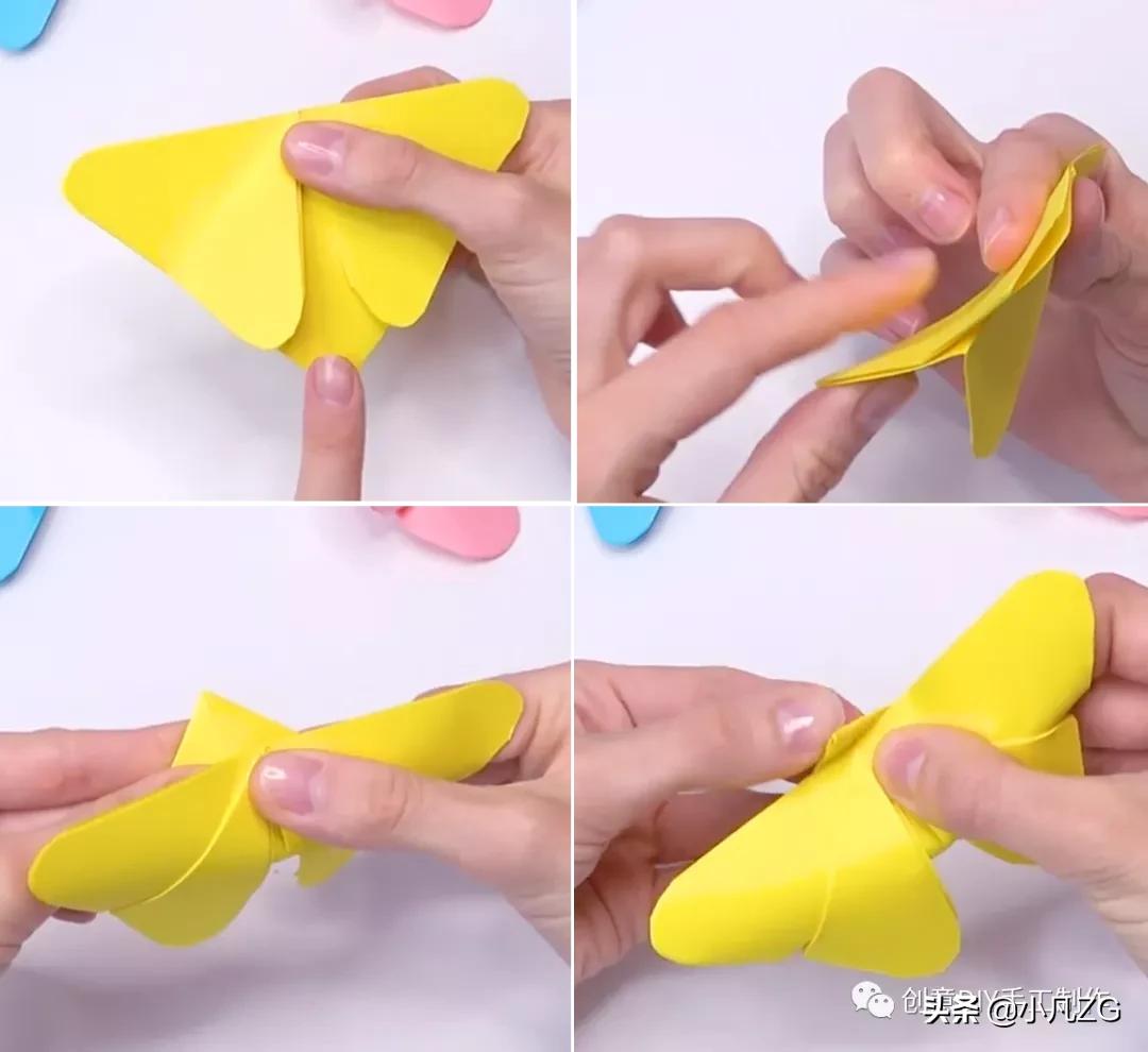 一张纸折精美花蝴蝶教程,会飞纸蝴蝶折法慢教程