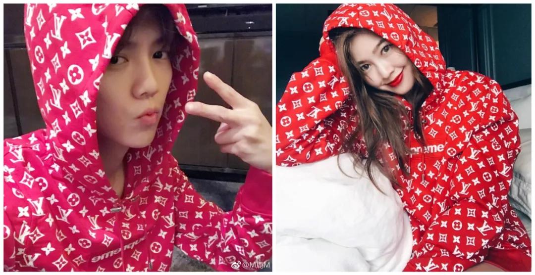 贝克汉姆儿子卖原味儿SupremexLV联名卫衣