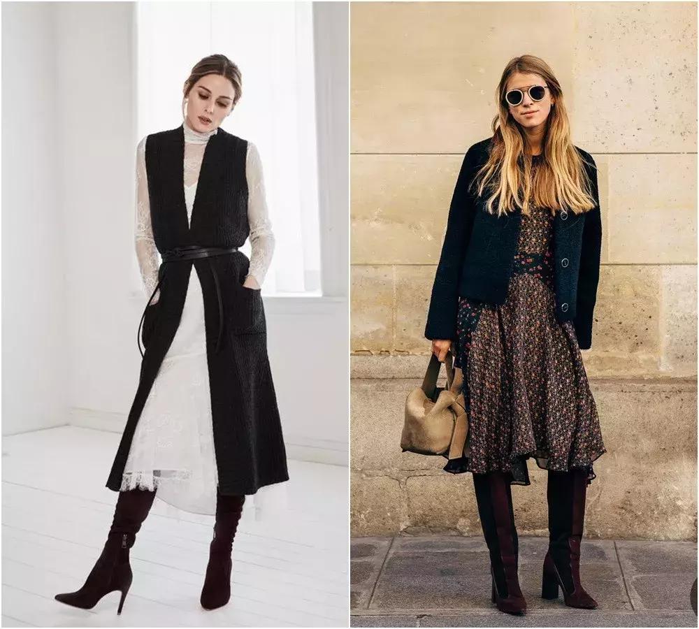 方领连衣裙冬天怎么穿,冬天也能穿的裙子