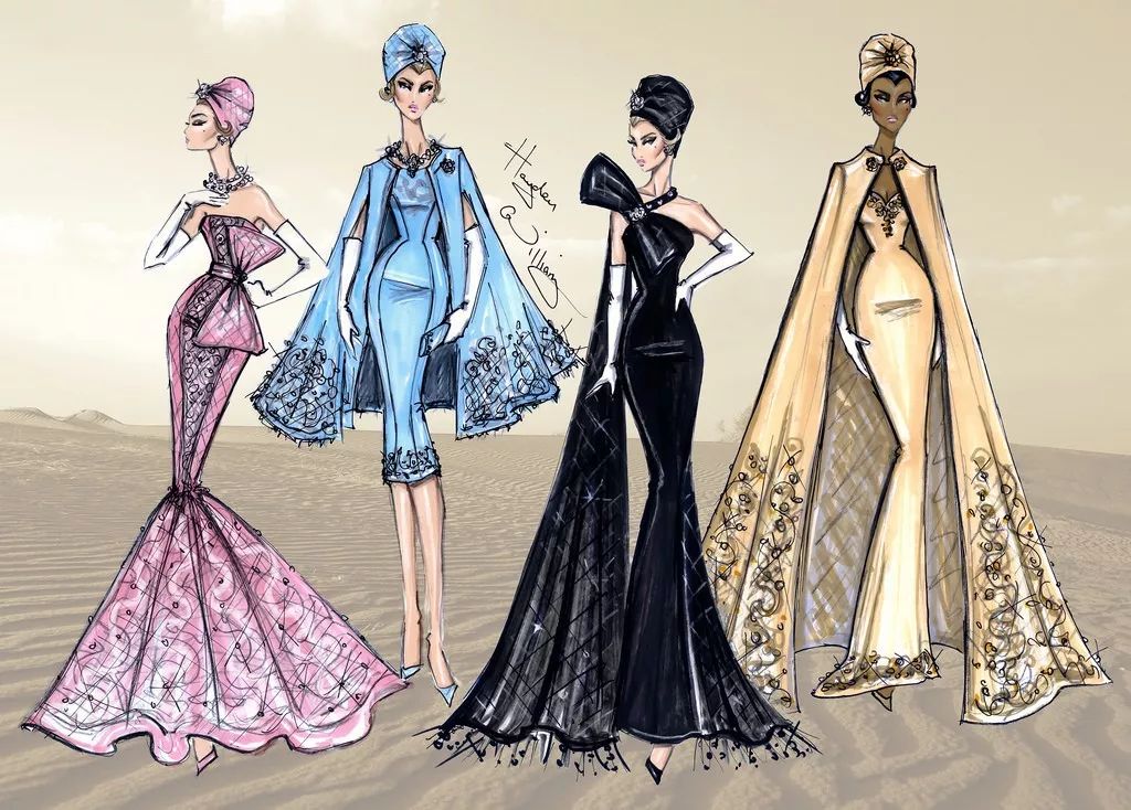 设计稿晚礼服,设计礼服手稿图洛丽塔