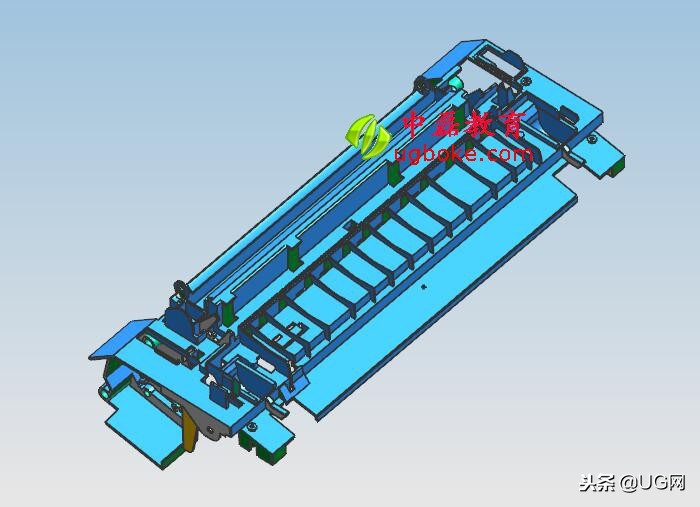 复印机高难度侧抽芯模具图纸*载下**中磊教育