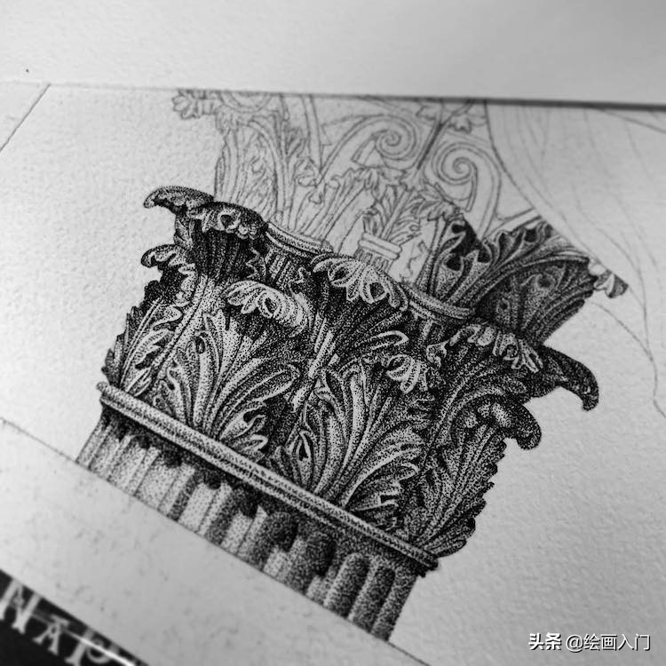 这些精美的黑白点绘插画，竟是纹身，如同复古的石版画一般美丽