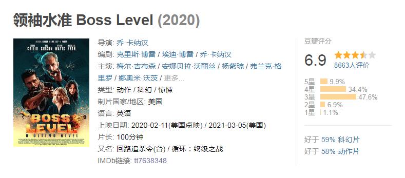 20年评分最高十部动作电影,《绝地战警3》垫底,《惊天营救》第4