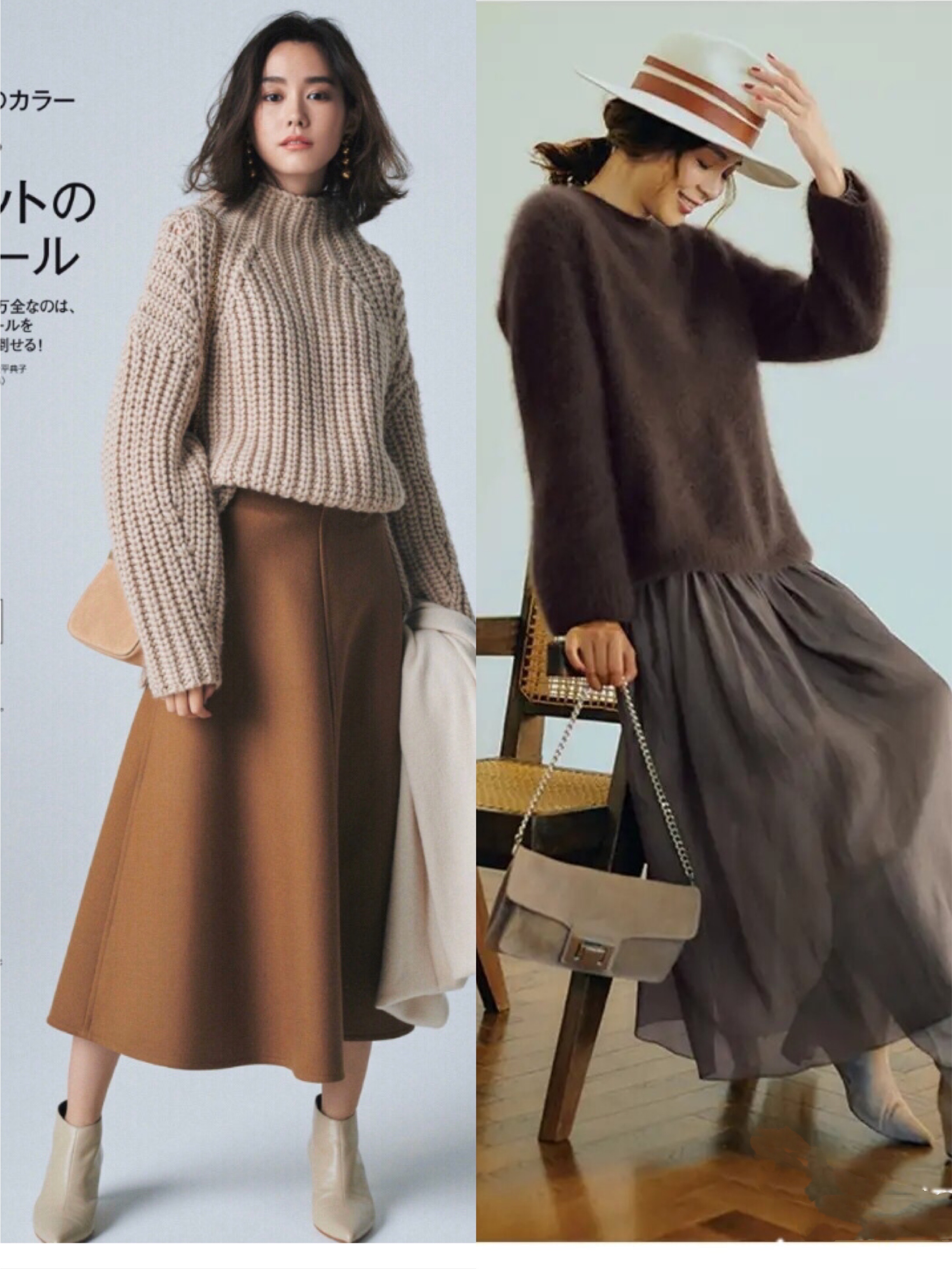 超平价纯色系毛衣时髦又好穿,红毛衣宽松加厚慵懒风高级感