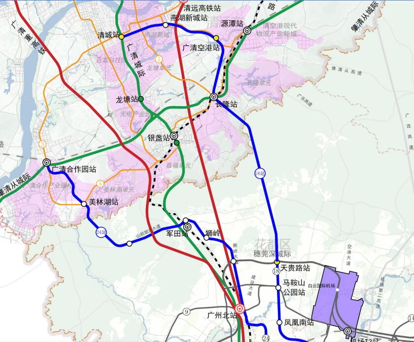 广州24号线清远地铁最新消息,广清城际铁路清远长隆