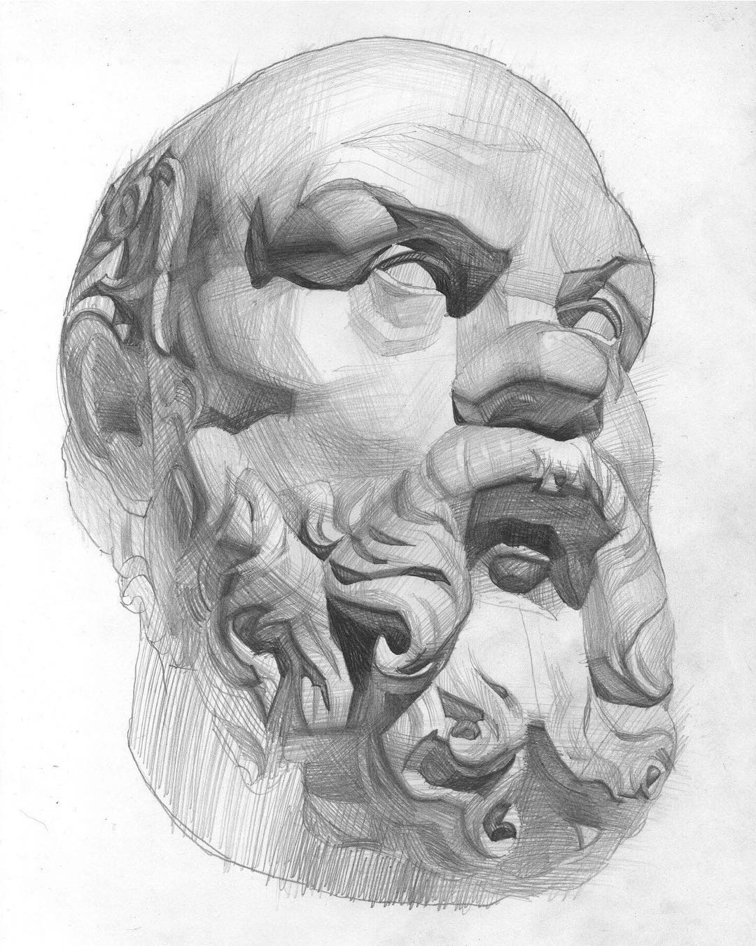 石膏头像大卫素描教程步骤,小卫石膏头像素描教程完整版