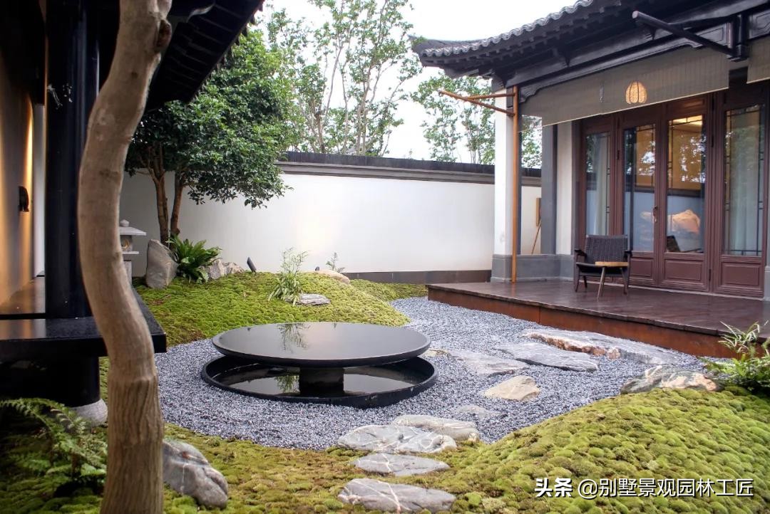 松江区禅意日式庭院设计,日式禅意园林小景观
