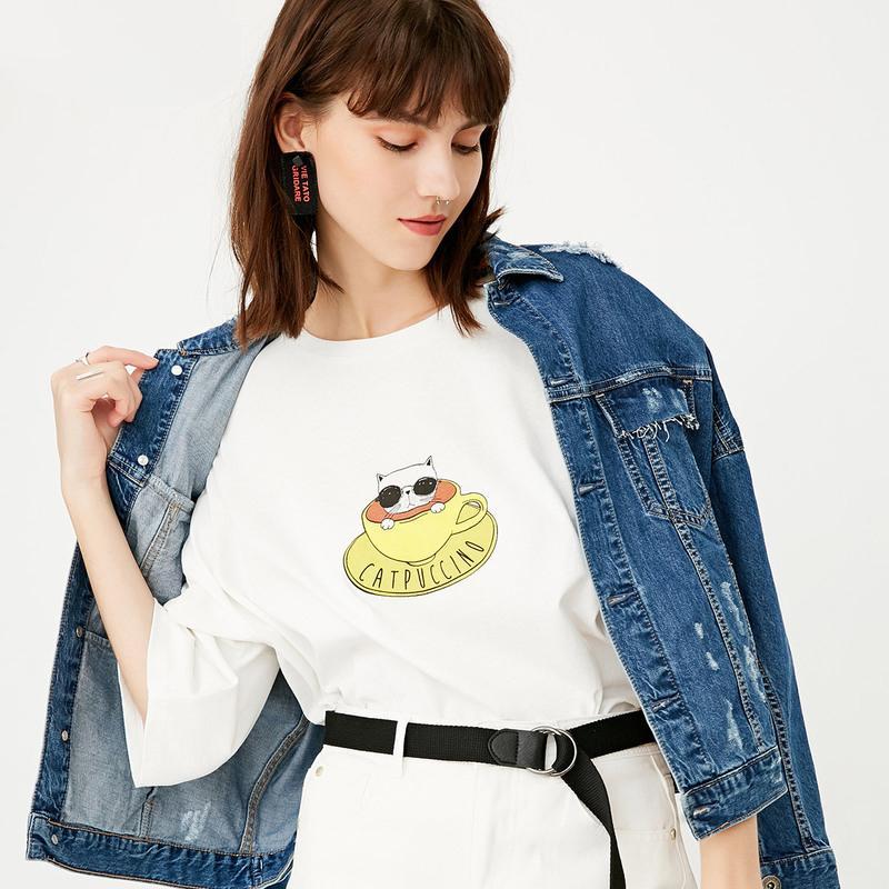 洋气减龄时髦t恤卡通,卡通减龄可爱t恤