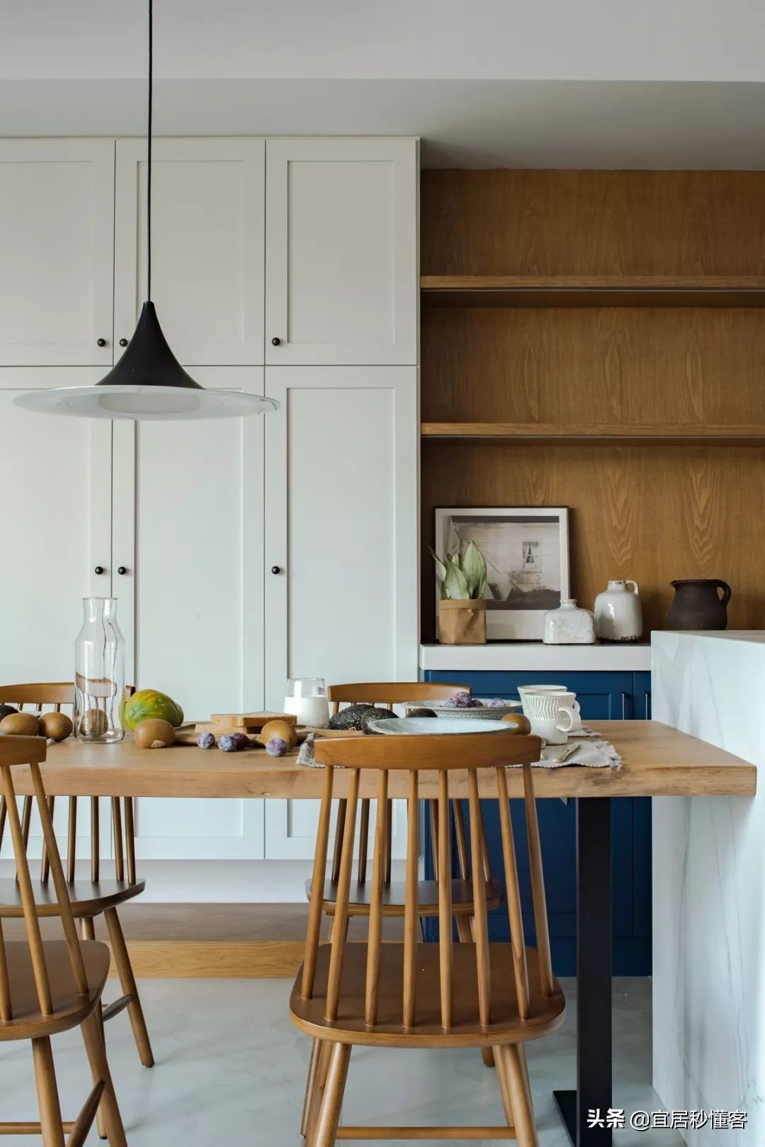 120平米客餐厨南北一体装修效果图,神级改造40平方米房