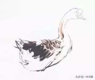 鹅画法可爱简单在陆地上行走,图文教程鹅写意画法