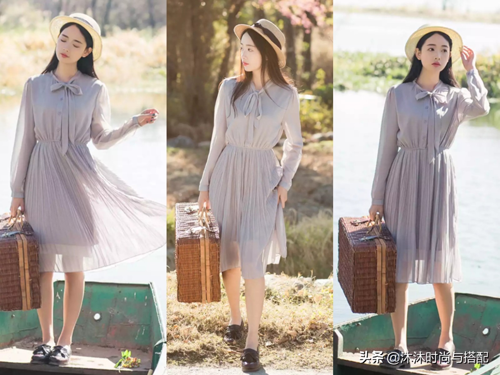 春季雪纺拼接连衣裙,雪纺连衣裙今年最流行的