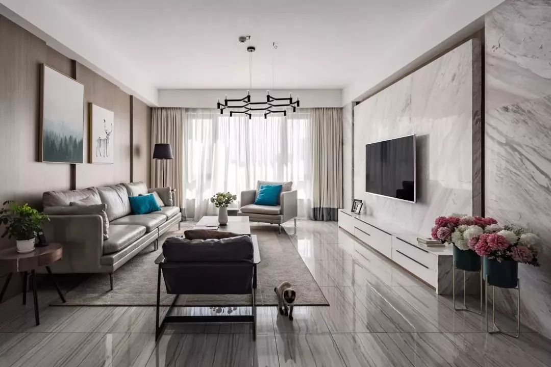 客厅地砖搭配效果图,客厅750x1500瓷砖墙横铺还是竖铺