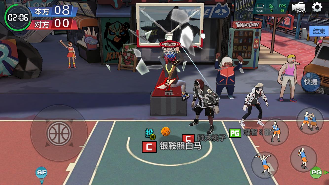 在热血街篮里重新选择职业,在热血街篮里面完成空中接力