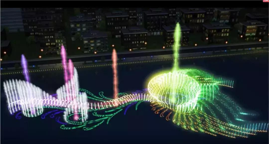 宝鸡灯光喷泉,美好的宝鸡音乐喷泉水景灯光秀
