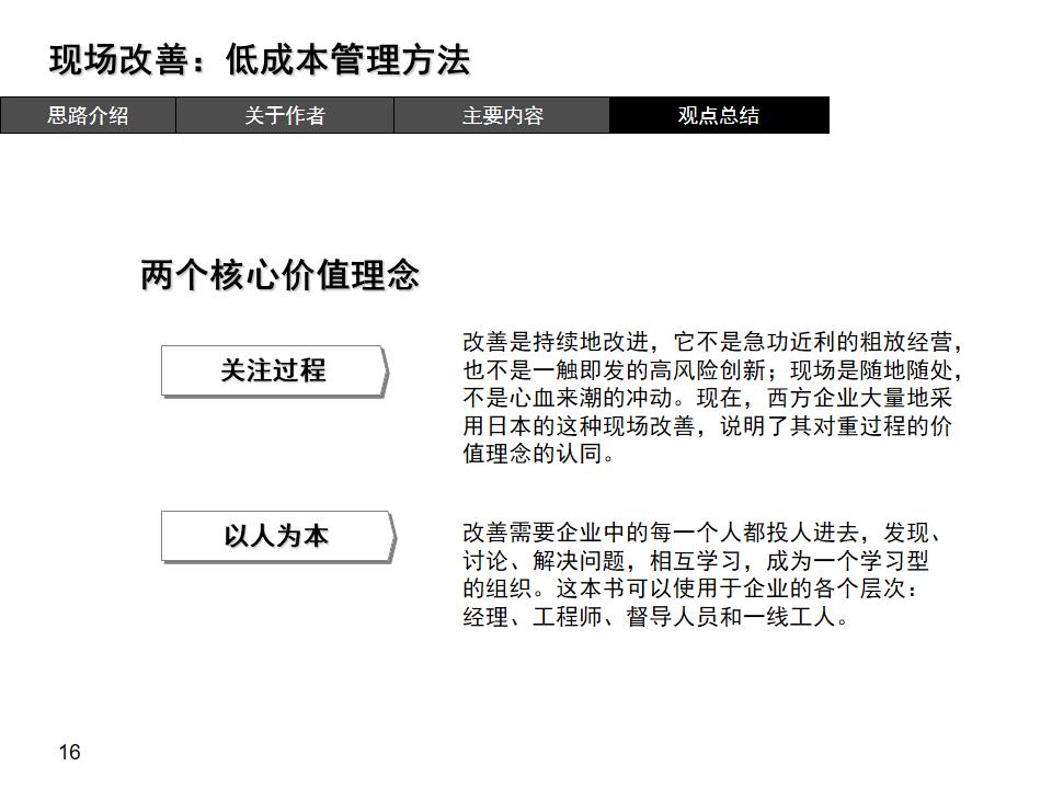 现场改善低成本管理方法读后感,现场改善低成本管理方法ppt
