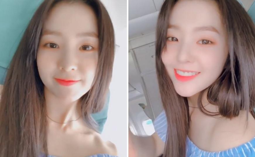 irene一字肩穿搭,露肩装怎么穿视频