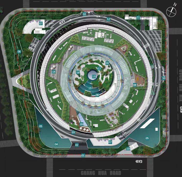 太平鸟时尚中心景观设计,自由的鸟巢