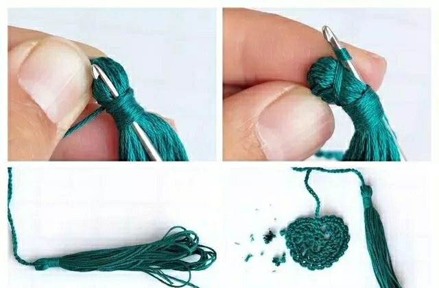 毛线书签不用钩,钩书签图解毛线书签