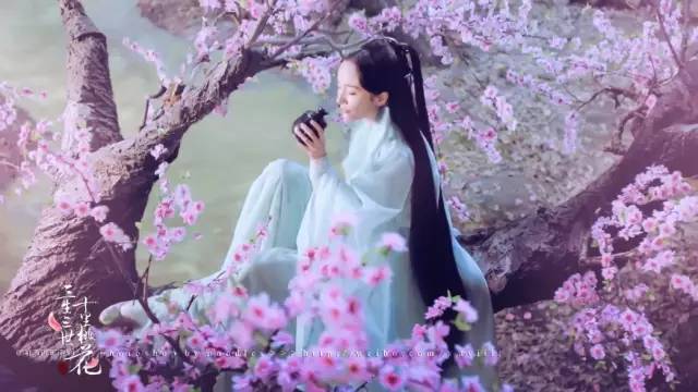 三生三世，佛渡缘人！桃花十里，取一朵放心上，吾生愿牵尘，足矣