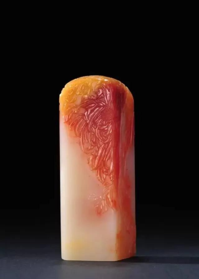 神品艾叶绿是一级文物吗,神品寿山艾叶绿老印章的拍卖实录