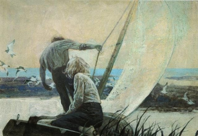 何多苓连环画雪雁,何多苓的经典创作雪雁