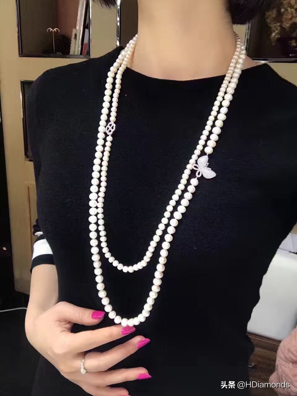今年最火的毛衣链珍珠,2023最新款珍珠毛衣链