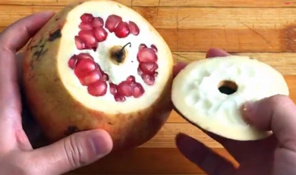 石榴的正确打开方式,剥干石榴小窍门是什么
