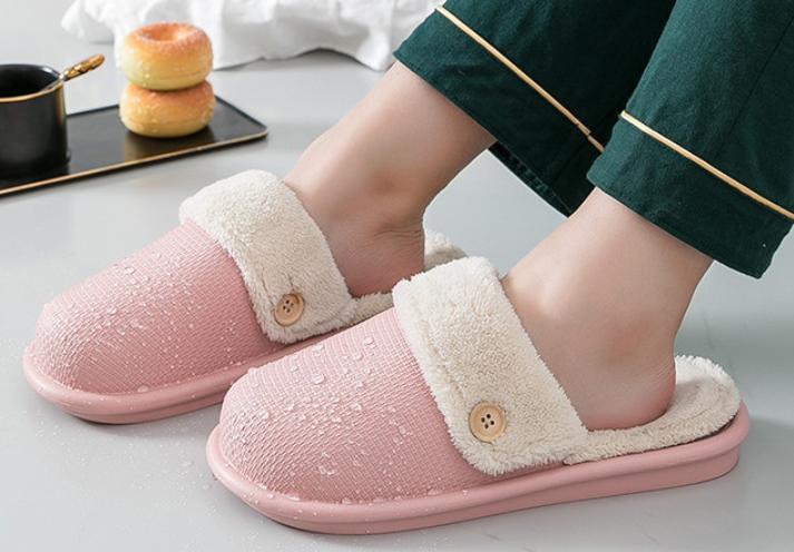 冬季防滑踩屎棉拖,踩屎感拖鞋冬季防水