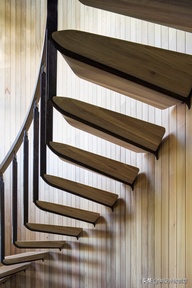 树屋房间设计壁炉红色调,树屋内设计