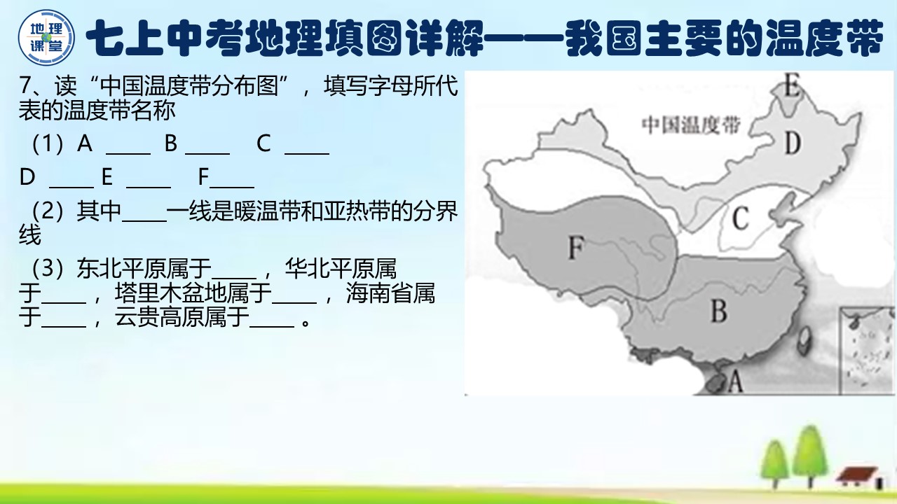 七年级下册地理填图训练,七上地理地球的运动ppt
