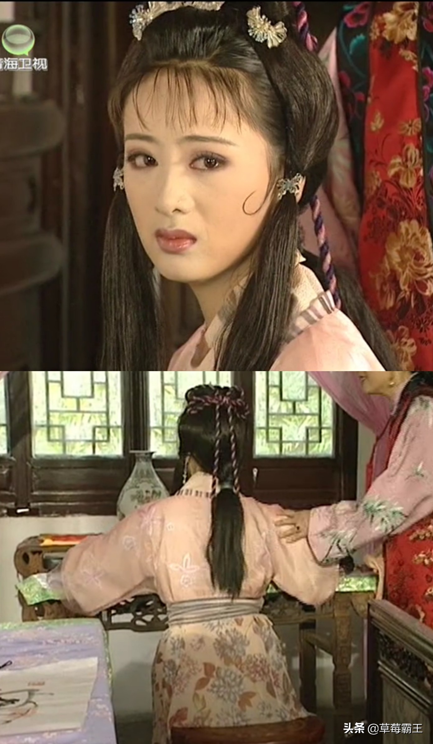 有齐刘海的古装编发,无刘海古装发型编发